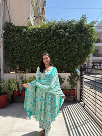 Firdaus Cotton Anarkali Set
