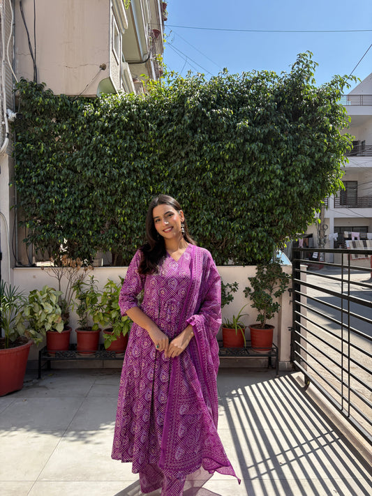 Mauveera Anarkali Set
