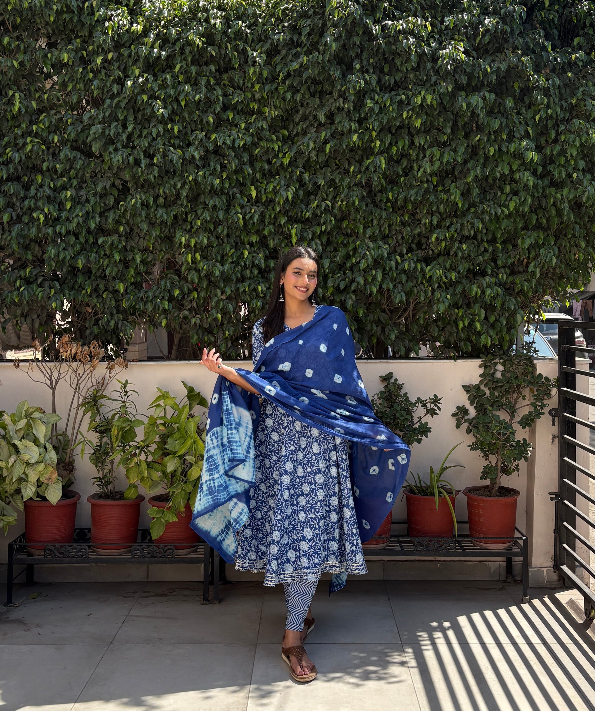 Niloufer Cotton Anarkali Set