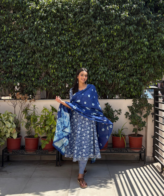Niloufer Cotton Anarkali Set