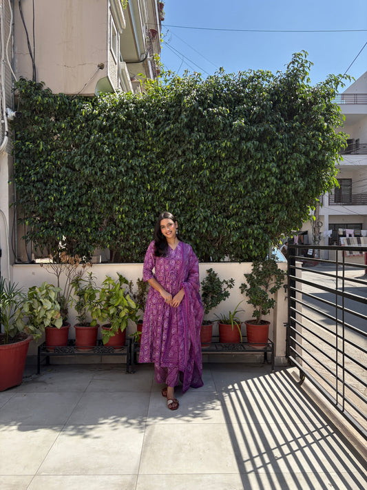 Mauveera Anarkali Set