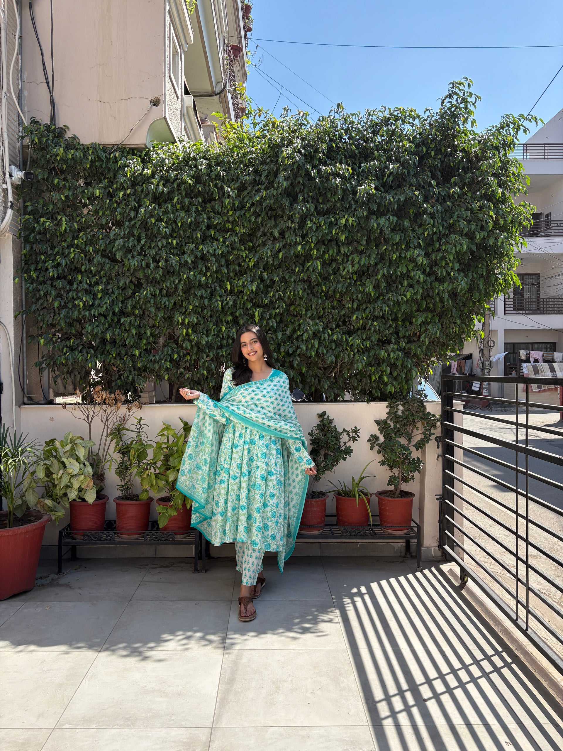 Firdaus Cotton Anarkali Set