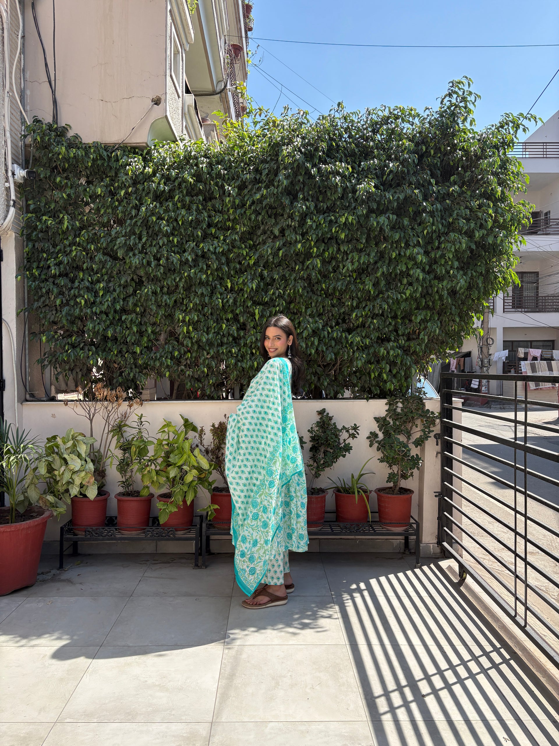 Firdaus Cotton Anarkali Set