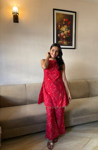 Gulnaar Bandhej Coord Set