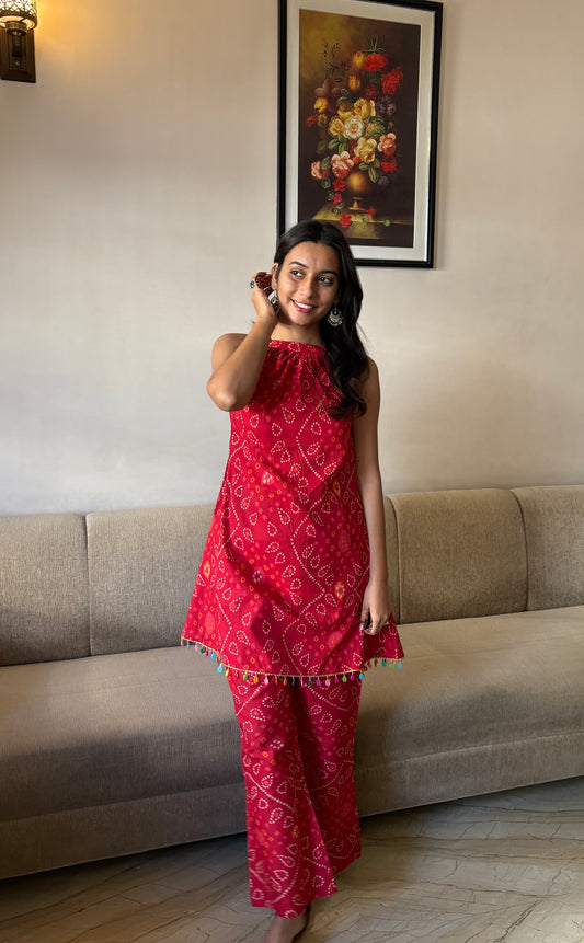 Gulnaar Bandhej Coord Set