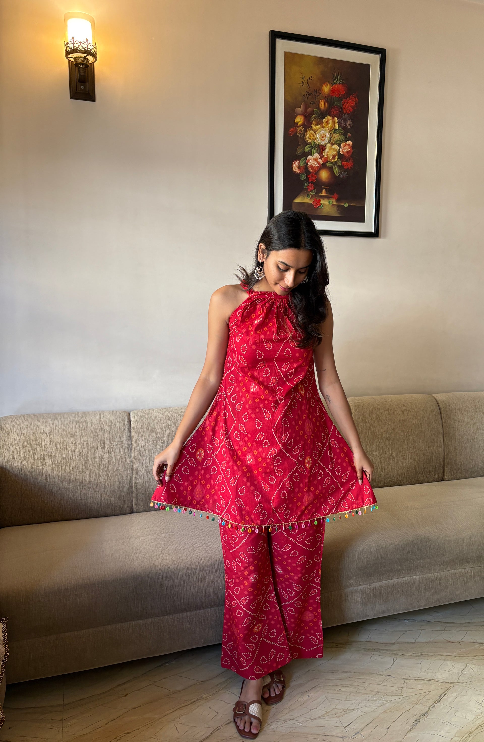 Gulnaar Bandhej Coord Set