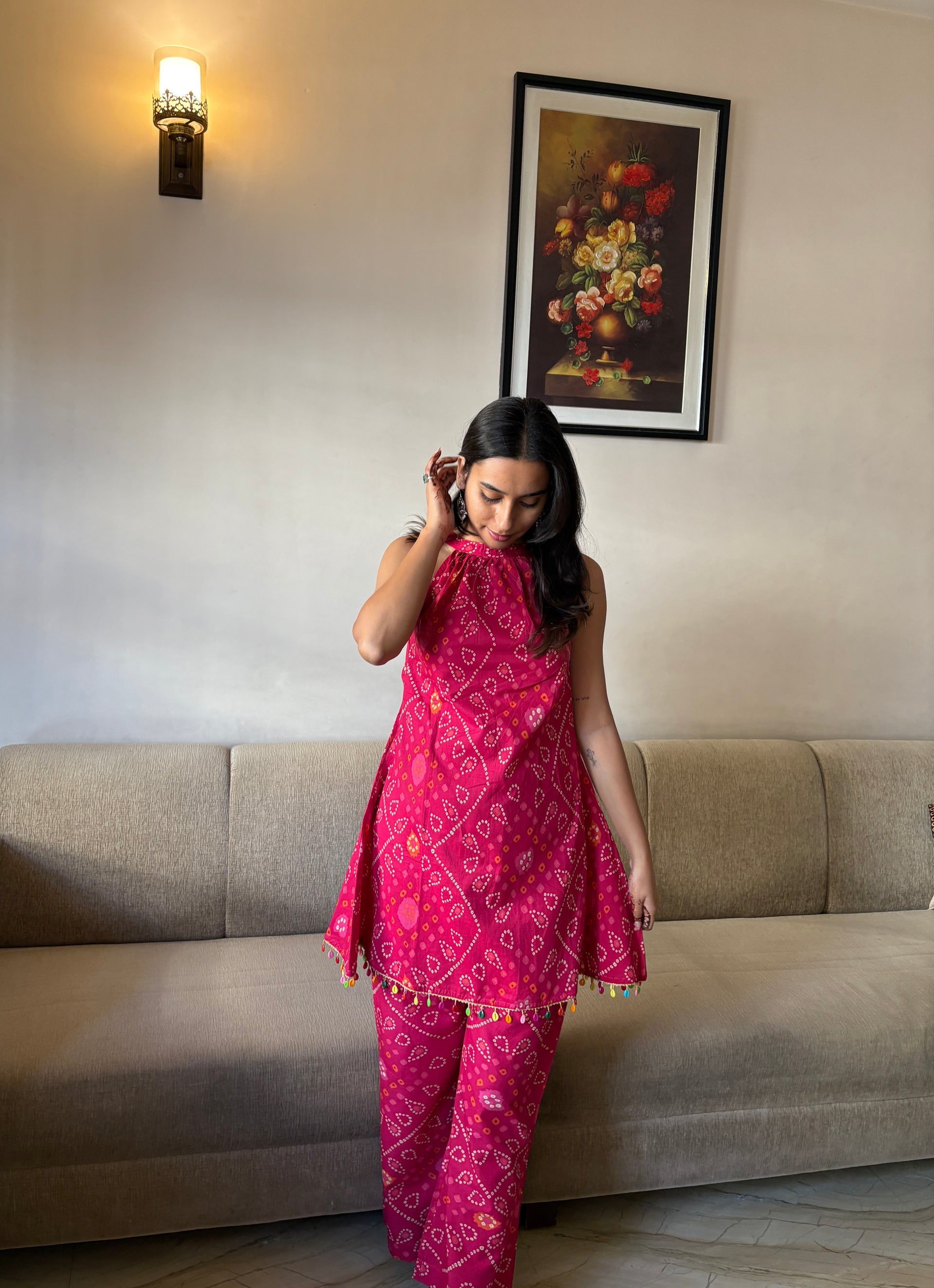 Gulnaar Bandhej Coord Set