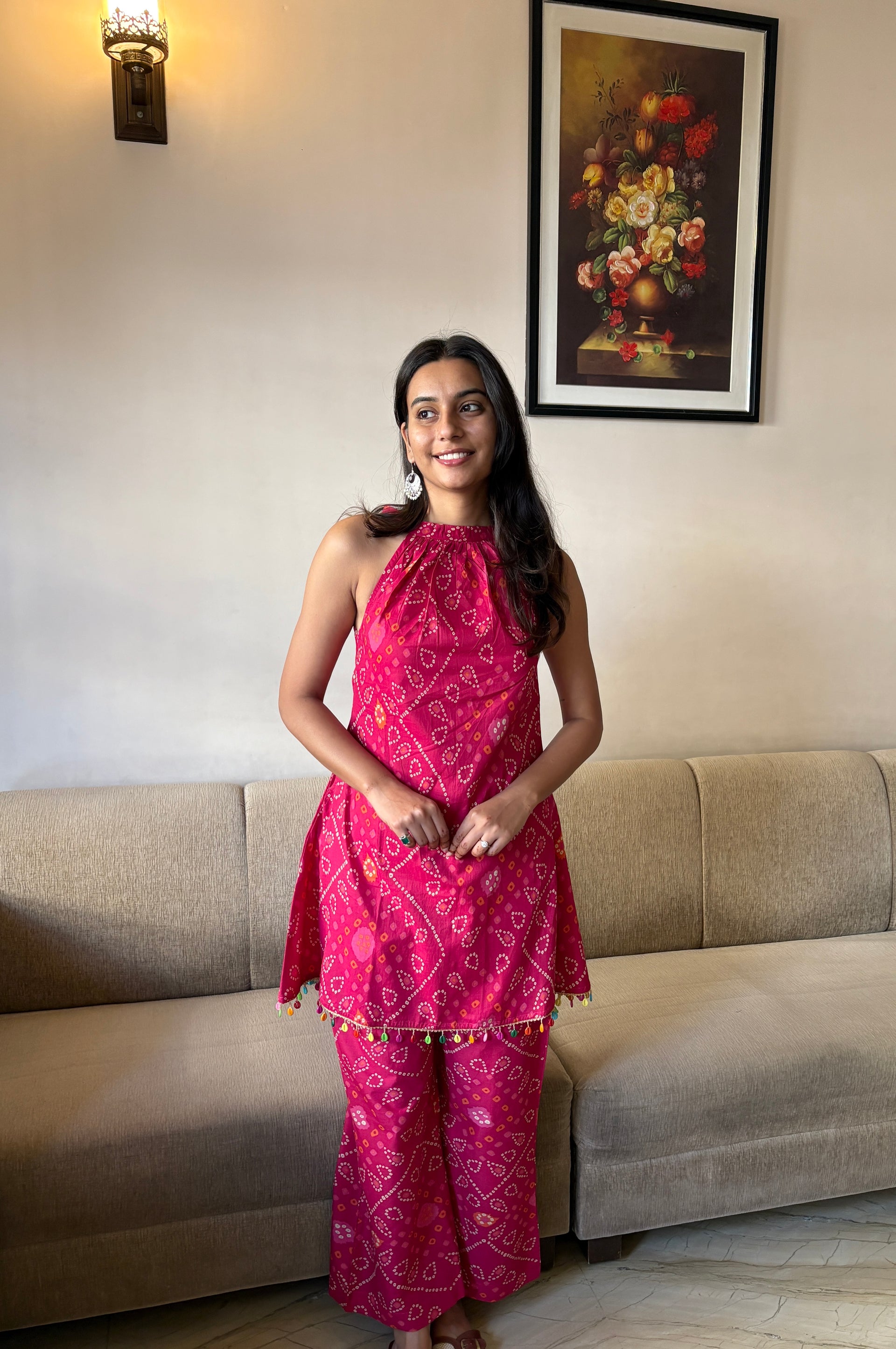 Gulnaar Bandhej Coord Set