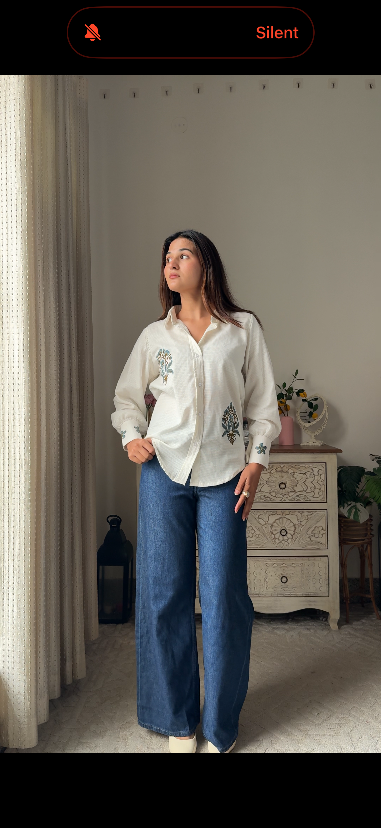 Neel Buti Kota Doriya Shirt