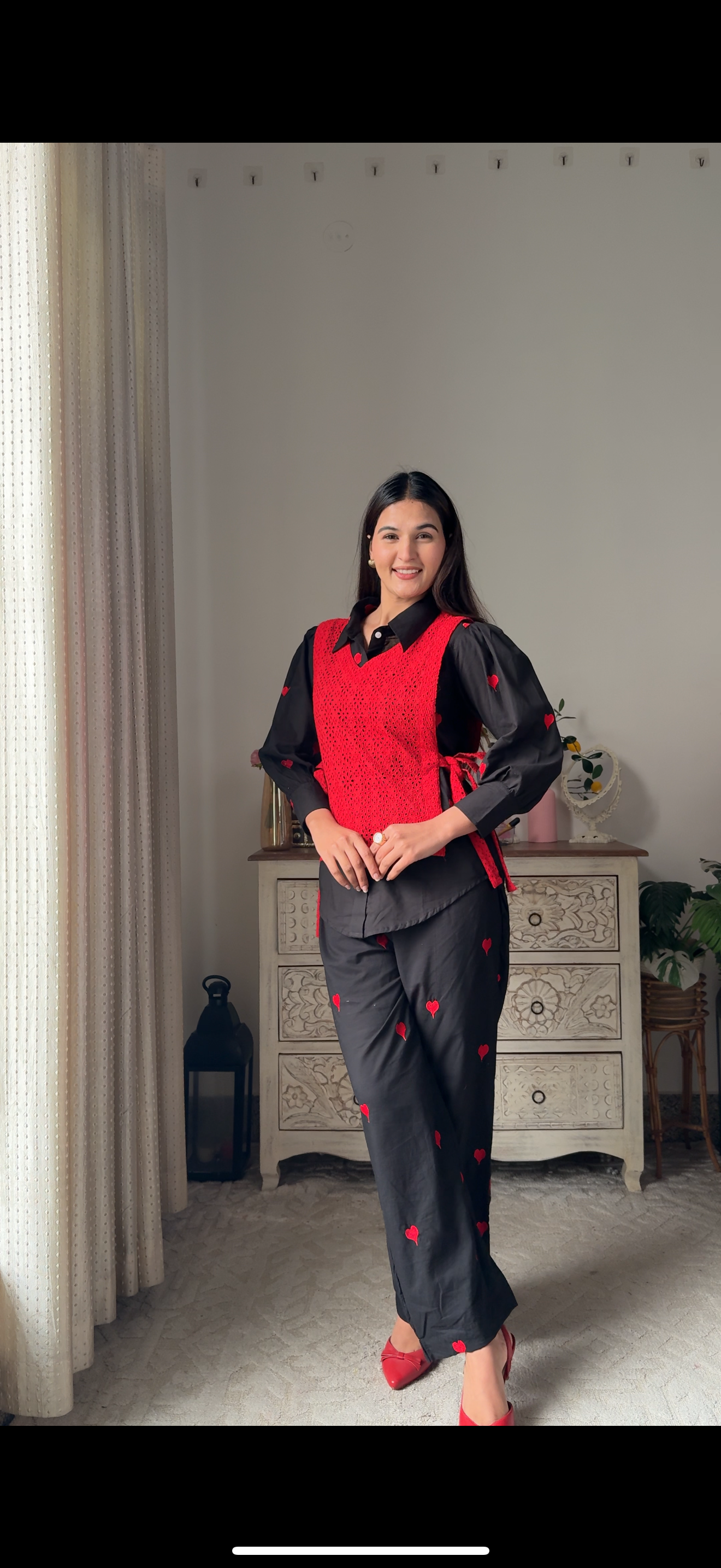 Paris at Midnight Set Shrug Style Coord Set