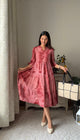 Tie & Dye Earthy Dress - Schiffli Cotton Dress