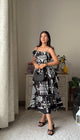 Black Printed Cotton Dress