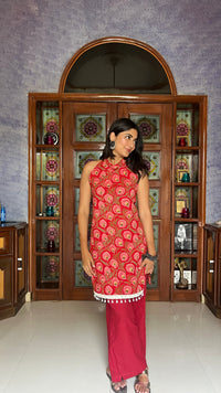 Red floral Coord set