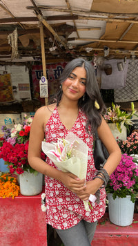 Nayana Halter Neck Bagru Top