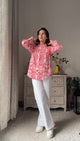 Coral Paisley Cotton Shirt