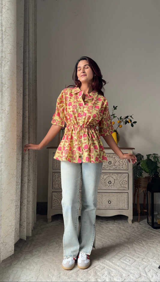 Blossom Breeze Peplum Shirt