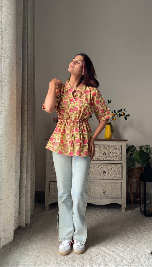 Blossom Breeze Peplum Shirt