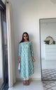 Mint Green Floral Straight Kurta Set