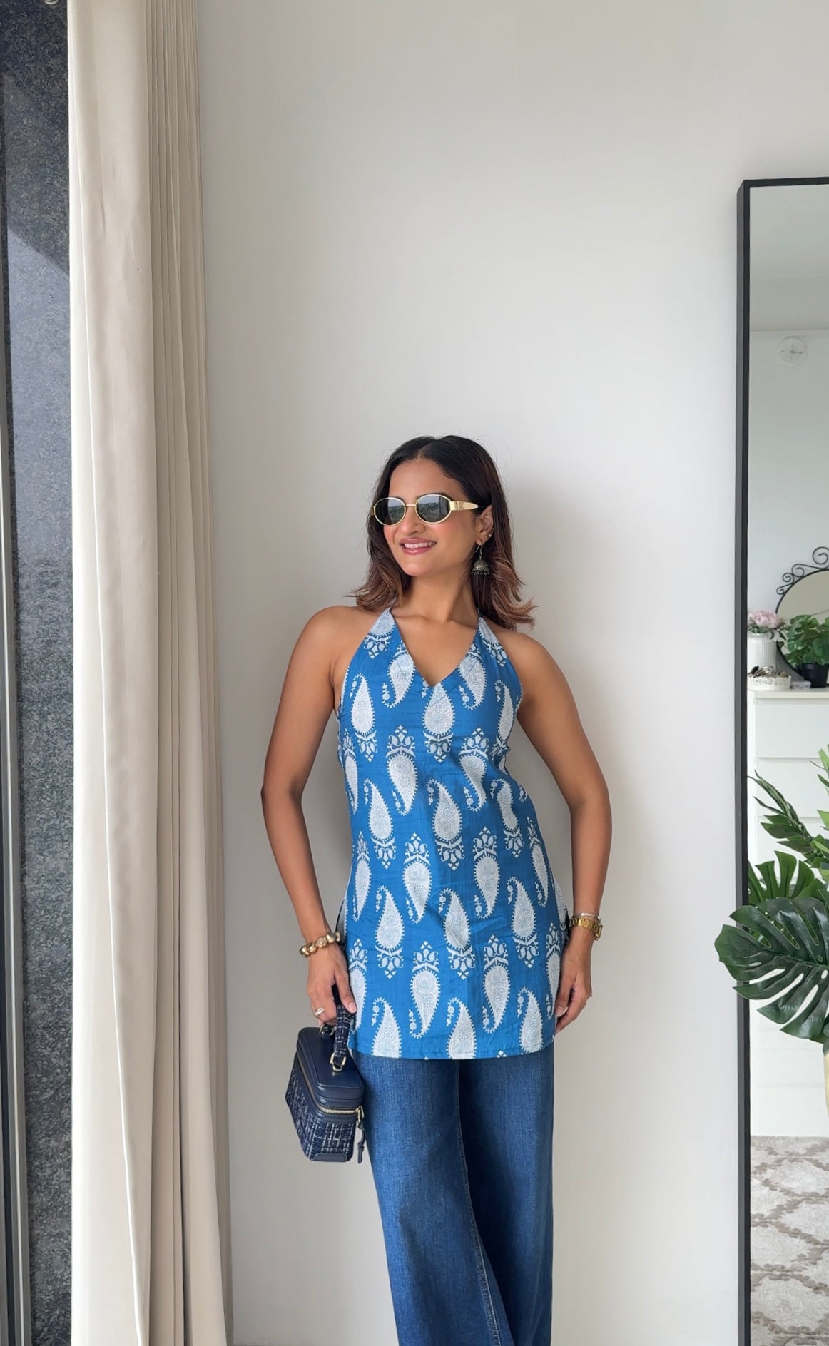 Lisa Sleeveless Blue Top