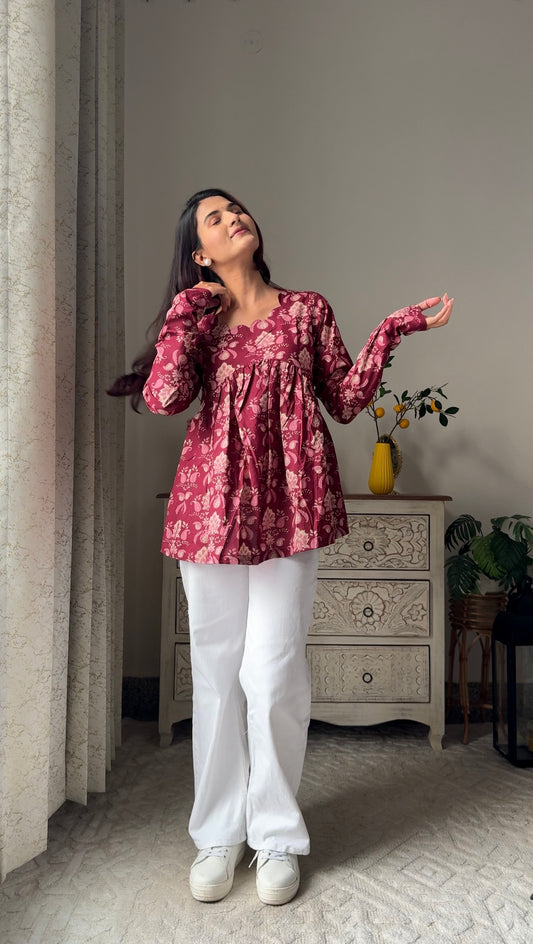 Gulnaar Scallop Top