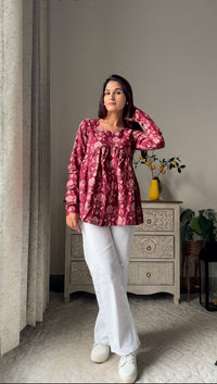Gulnaar Scallop Top