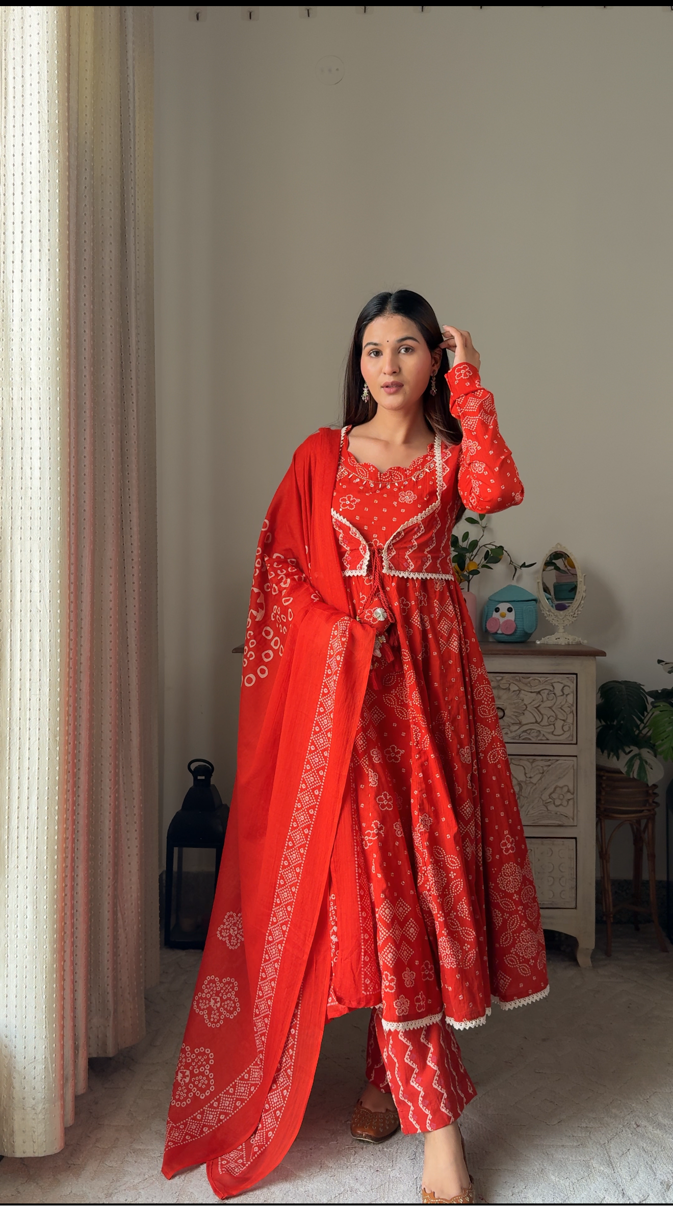 Raktambara Anarkali Set