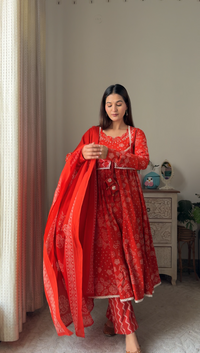 Raktambara Anarkali Set