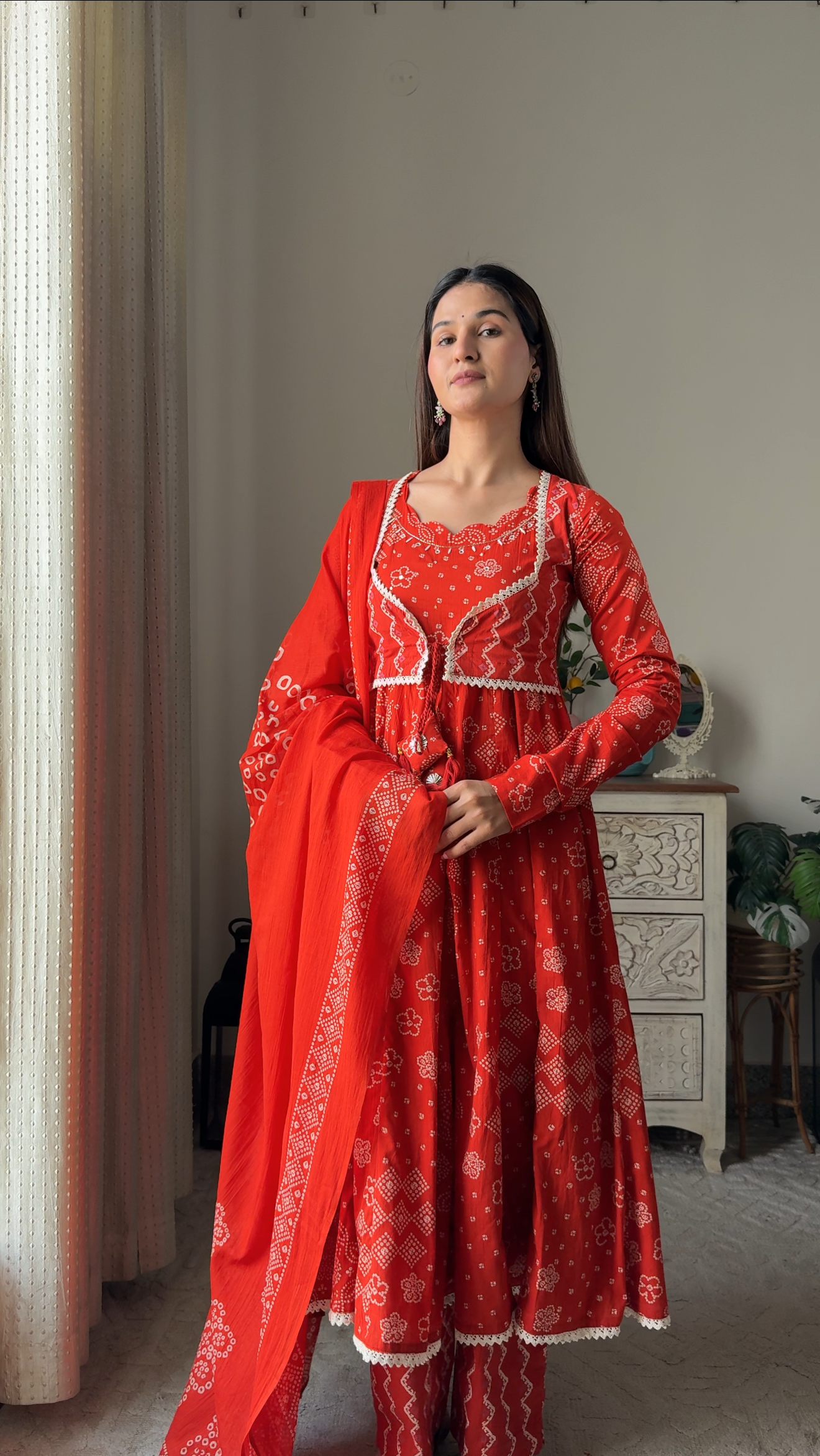 Raktambara Anarkali Set
