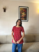 Bhairavi Red  Cotton Top