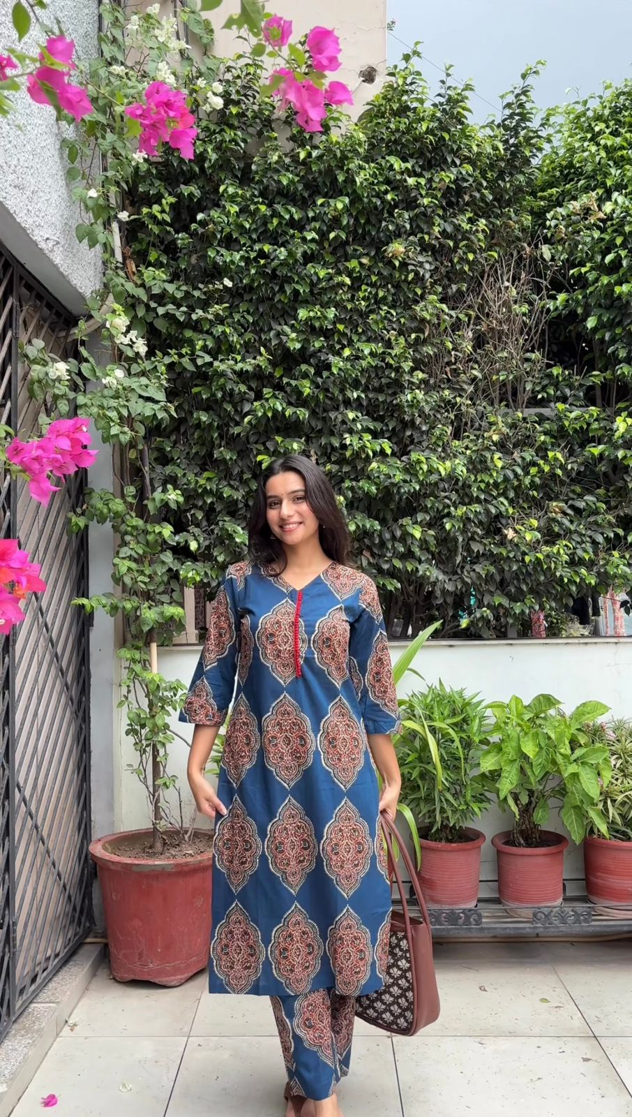 Gulzar Mughal Print Cotton Kurta Set