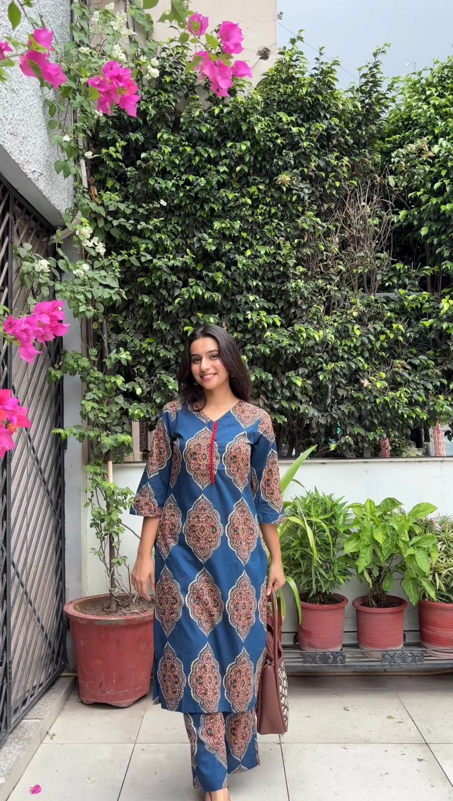 Gulzar Mughal Print Cotton Kurta Set