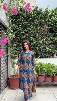 Gulzar Mughal Print Cotton Kurta Set