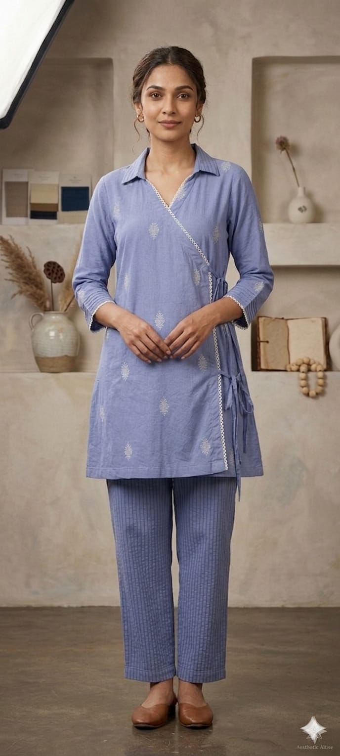 Meher Blue Wrap Set
