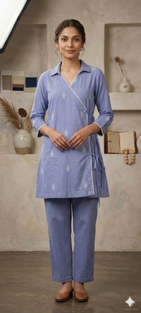 Meher Blue Wrap Set