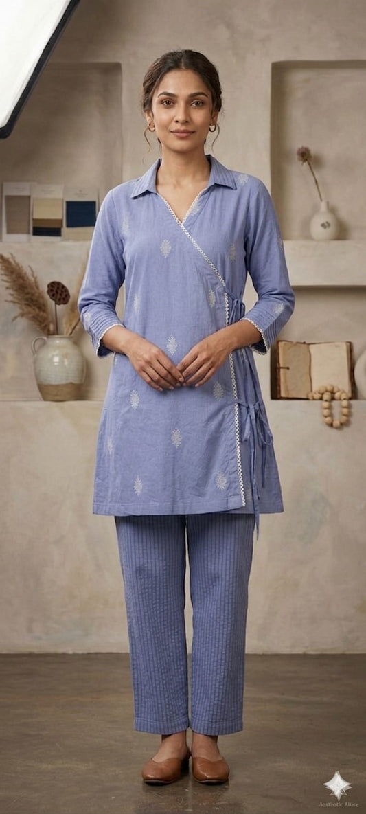 Meher Blue Wrap Set