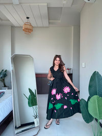 Midnight Lotus Dress