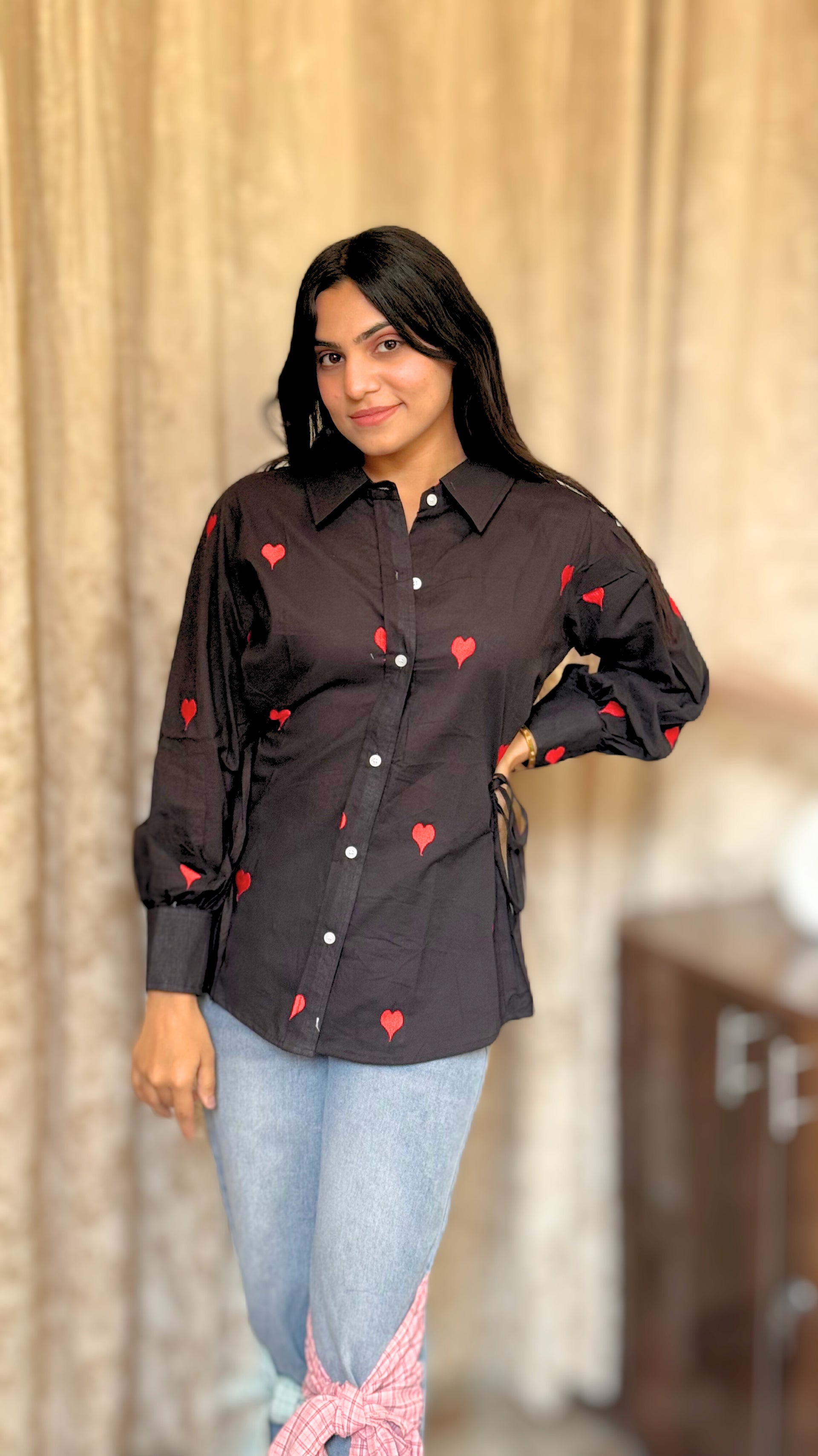 Hearty Knots Cotton Shirt