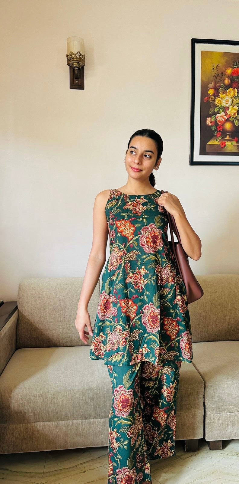 Saisha Floral Cotton Coord Set