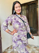 Purple Floral Pure Cotton Co-ord Set